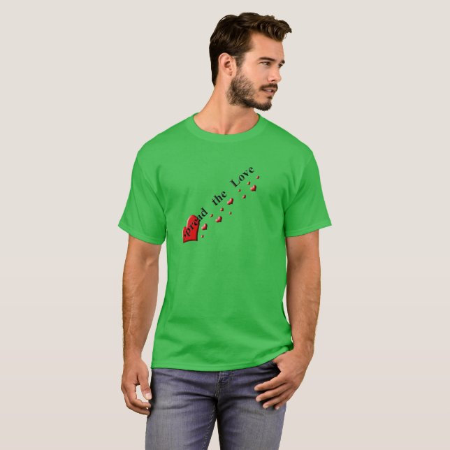 Sprida Grönten Kärlek T Shirt (Hel framsida)