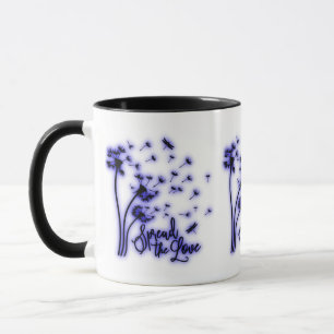 Sprida Kärlek Dandelion och Dragonflies Mugg