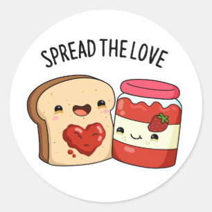 Sprida Kärlek från Sylt och Bread Pun Runt Klistermärke
