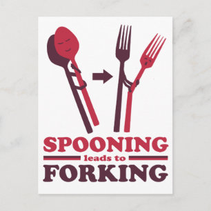 Sprida lektioner till Forking Kärlek Romantik Vykort