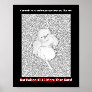SPRIDA POISON-DÖDORNA ORD RÅTTA HJÄLPER WILDLIFE POSTER