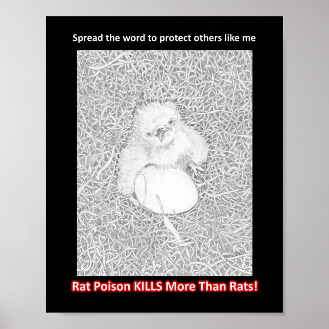 SPRIDA POISON-DÖDORNA ORD RÅTTA HJÄLPER WILDLIFE POSTER (Framsidan)