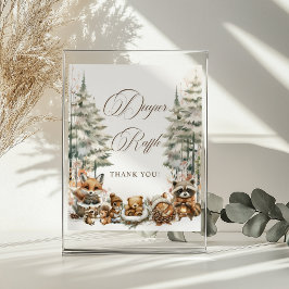 Sprida våningsskyltar Winter Watercolor Animals Poster