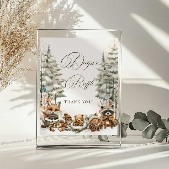 Sprida våningsskyltar Winter Watercolor Animals Poster (Skapare uppladdad)