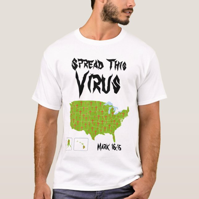Sprida viruset t shirt (Framsida)