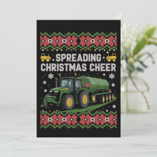 Sprida Xmas Glädje Jordbruk Traktor Ful Tröja Inbjudningar