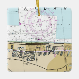 Spridale by Sea Nautical Chart Julgransprydnad Keramik