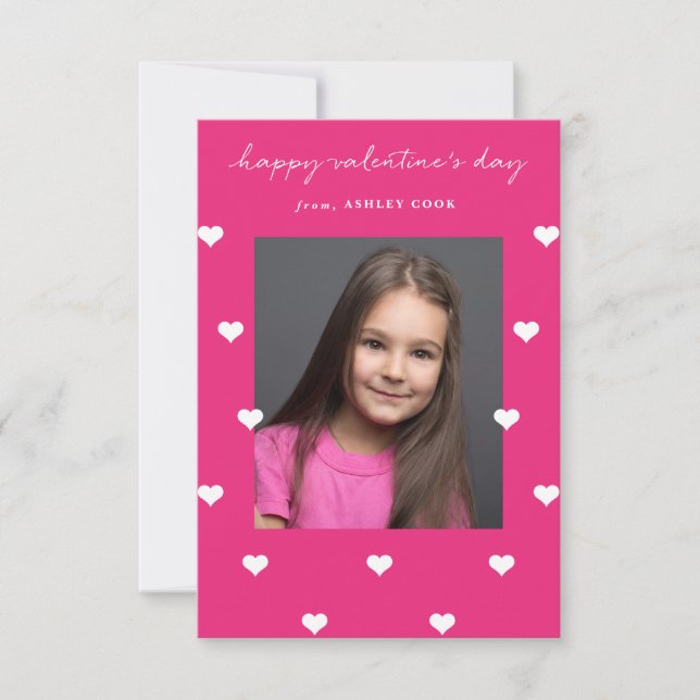 Spridd hjärtaklassrumvalentin inbjudningar (Framsida)