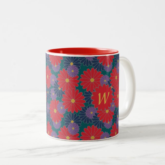Spridd höstblommig mugg (Framsida höger)