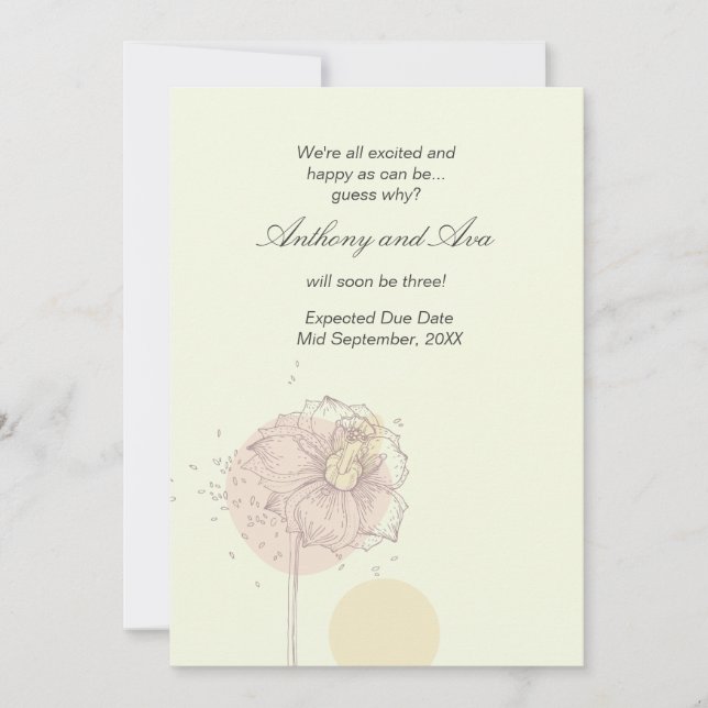 Spridda Frön Graviditetsannonsering Meddelande (Framsida)