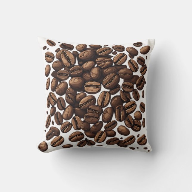 Spridda kaffebönor kudde (Framsida)