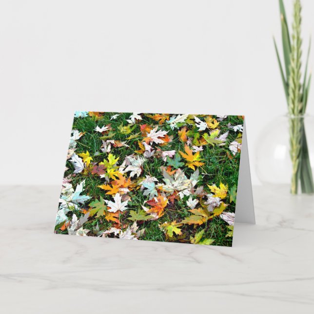 Spridda löv helgkort (Framsida)