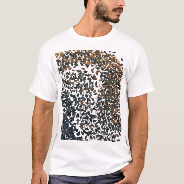 spridda som löv, fallande löv, höstestetik t shirt (Framsida)