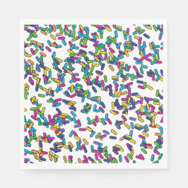 Spridda strössel-mönster pappersservett