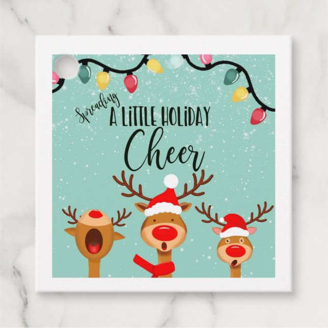 sprider lite helgdag cher sång christmas gåvor etiketter (Framsida)