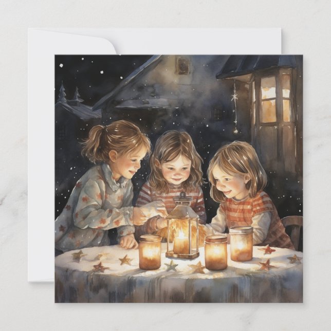 Sprider ljuset av julglädje julkort (Framsida)