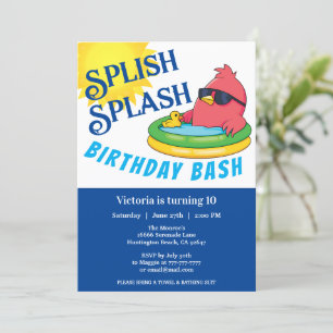 Spridning av Bash Party-inbjudan till födelsedagsp Inbjudningar