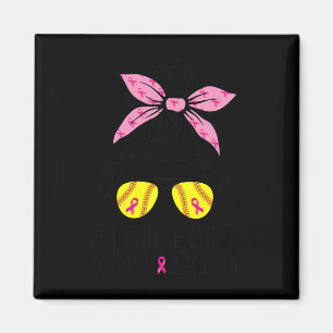 Spridning av bröstcancermedvetande Softball Mamma Magnet