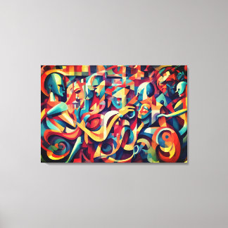 Spridning av musik och scenkonst canvastryck