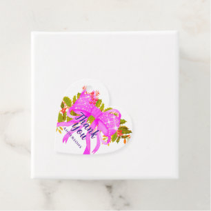 Spridning av Rosa Ribbon-julen Gåvor Etiketter