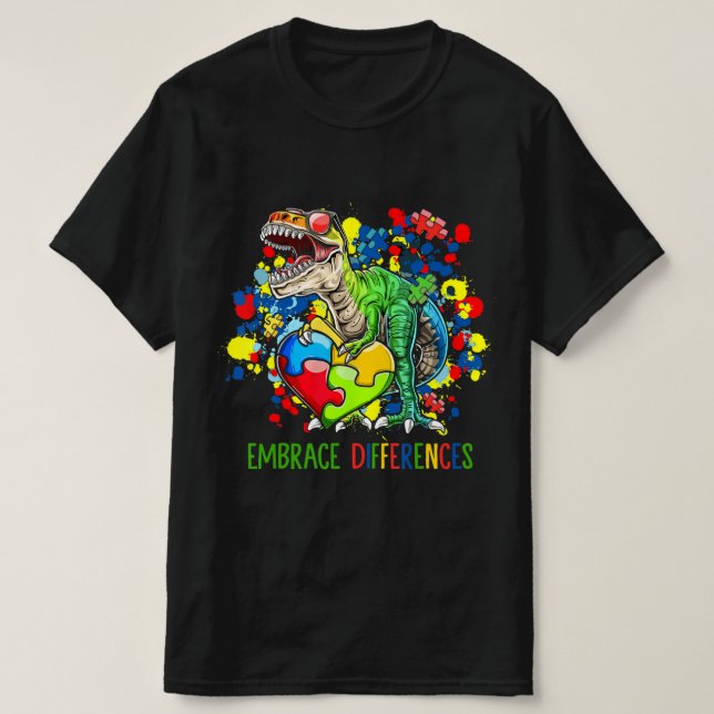 Spridning av studentskillnaderna Dinosaur T-Rex Ki T Shirt (Design framsida)