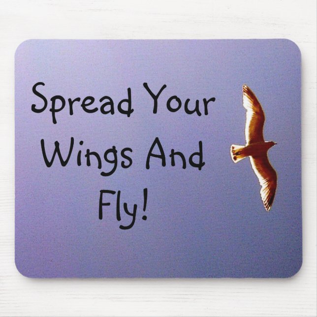 Spridning din vingar Mousepad Musmatta (Framsidan)