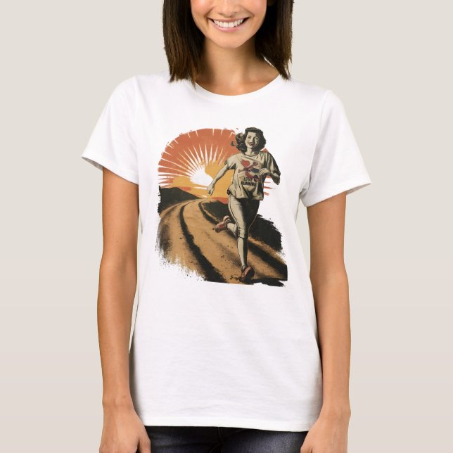 Spridning genom dammande spår t shirt (Framsida)