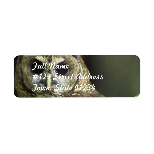 Spridningsetikett Uggla Returadress Etikett (Framsidan)