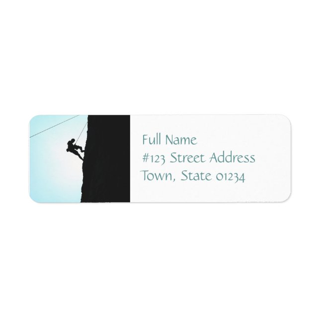 Spridningsetiketter för bergsklättring returadress etikett (Framsidan)