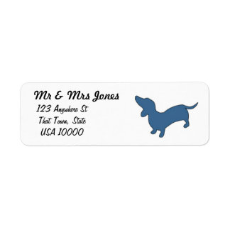 Spridningsetiketter för Dachshund Returadress Etikett