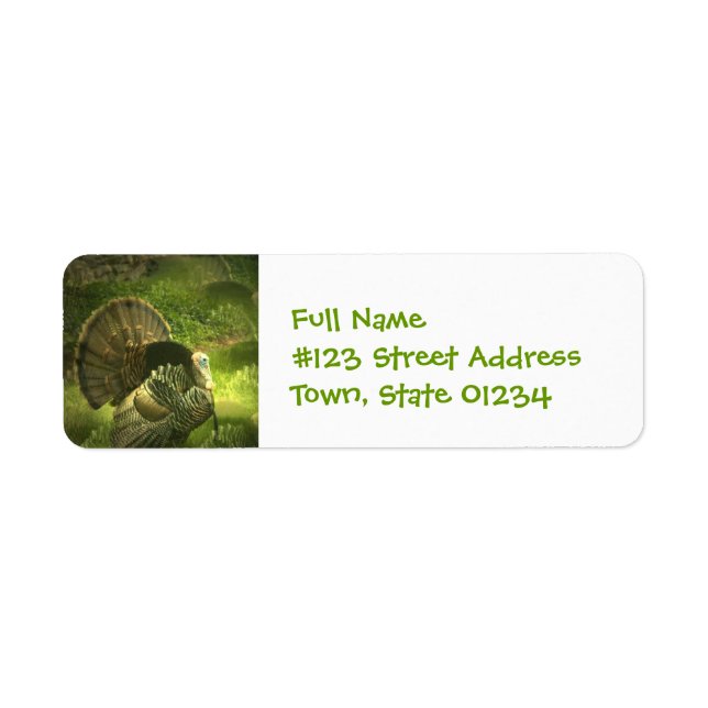 Spridningsetiketter för Turkiet Returadress Etikett (Framsidan)