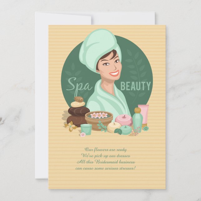 Spridningsinbjudan för Spa Beauty Inbjudningar (Framsida)