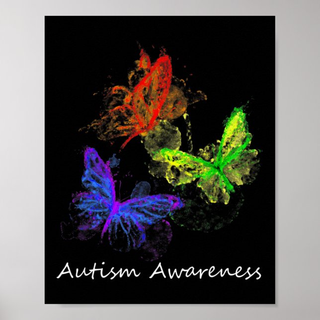 Spridningsmedvetenhet Butterflies utan puzzle Dela Poster (Framsidan)