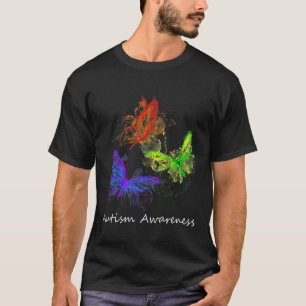 Spridningsmedvetenhet Butterflies utan puzzle Dela T Shirt
