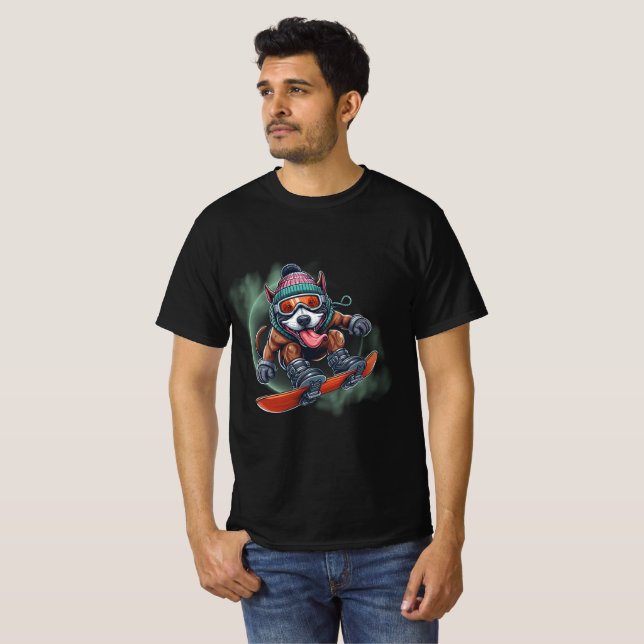 Spridshire bull skräcksnowboard t shirt (Hel framsida)