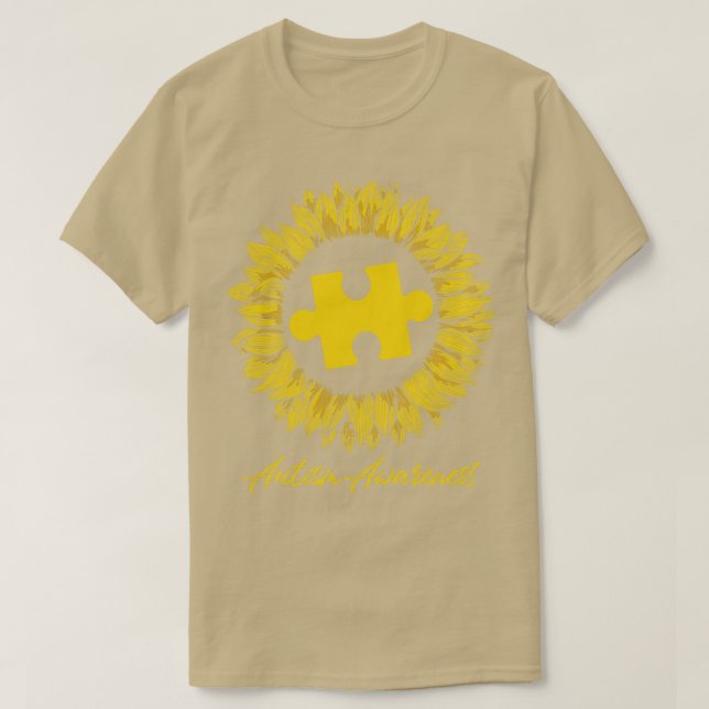 Sprift för medvetenhet om solros t shirt (Design framsida)