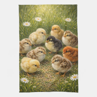Spring Baby Chicks Kitchen Towel Kökshandduk