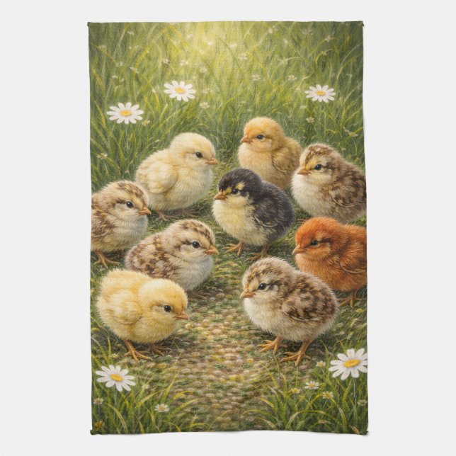 Spring Baby Chicks Kitchen Towel Kökshandduk (Vertikal)