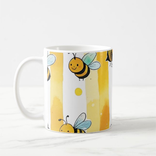Spring,Bee,Kids Friendly,mug Kaffemugg (Vänster)