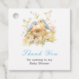 Spring Birds Baby Shower Gåvor Etiketter