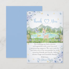 Spring Bloom and Butterflies Deer Baby Shower Tack Kort