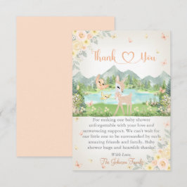 Spring Bloom and Butterflies Deer Baby Shower Tack Kort