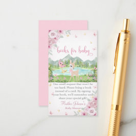 Spring Bloom and Butterflies Deer Baby Shower Tilläggskort