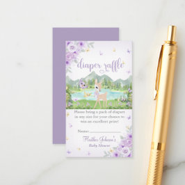 Spring Bloom and Butterflies Deer Baby Shower Tilläggskort