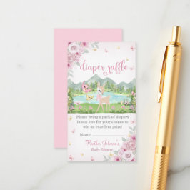 Spring Bloom and Butterflies Deer Baby Shower Tilläggskort