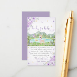 Spring Bloom and Butterflies Deer Baby Shower Tilläggskort