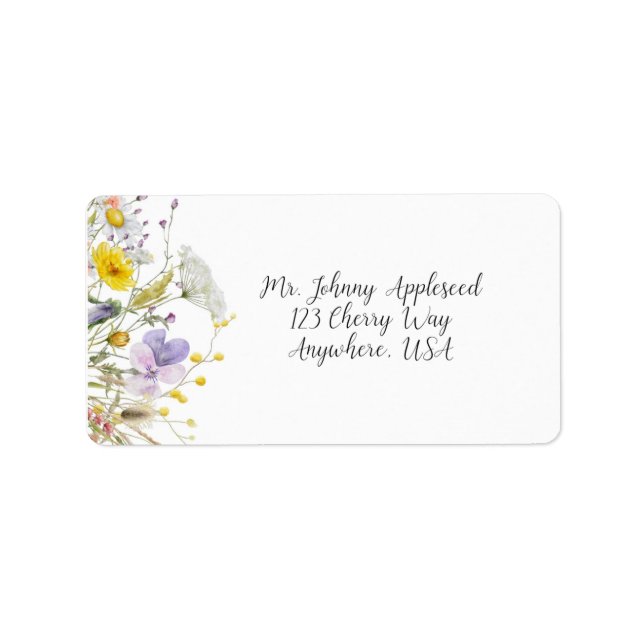Spring Blossom Wedding Address Labels Adressetikett (Framsidan)