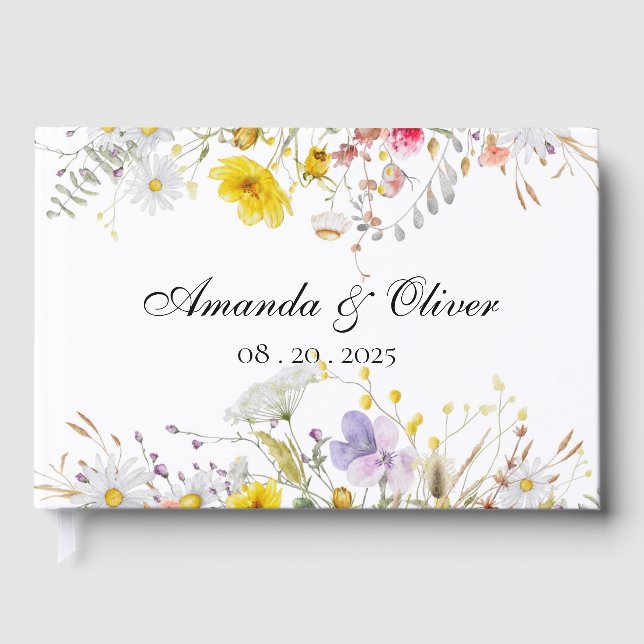 Spring Blossom Wedding Guest Book Gästböcker (Framsida)