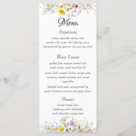 Spring Blossom Wedding Menu Meny