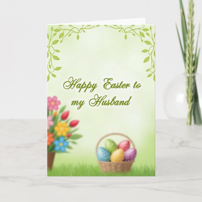 Spring Blossoms Easter Card Kort (Framsida)